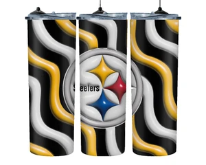 3D STEELERS 20oz. Trinkbecher aus Edelstahl - Bild 1 von 1