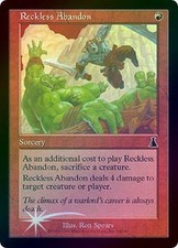 Reckless Abandon - Foil New MTG Urza's Destiny Magic 2B3