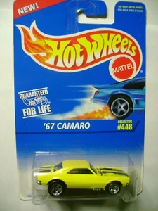 HOT WHEELS - AMARILLO '67 CAMARO AZUL TARJETA COLECCIONISTA #448 - 1:64 DIFÍCIL DE ENCONTRAR - Imagen 1 de 2