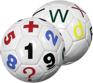 Soccer Balls with Colorful ABC & 123 Designs for Happy Little Explorers Size 2 - Picture 1 of 5
