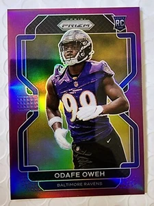 2021 Panini Prizm Odafe Oweh Purple RC 105/125 Ravens TEAM COLOR MATCH #380 - Picture 1 of 2