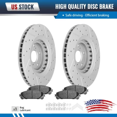 Pastilhas cerâmicas rotores de freio a disco dianteiro para 2011 - 2020 Toyota Sienna Highlander - Imagem 1 de 4