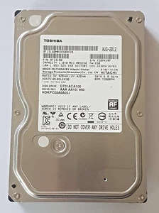 1 TB SATA Toshiba HDS721010DLE630 DT01ACA100 7200rpm 32MB HDD 3.5 " Hard Drive - Picture 1 of 1
