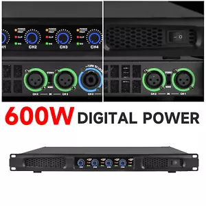 High Power 4 Channel Digital Power Amplifier 2400W Watts PEAK Output Class D - Picture 1 of 8
