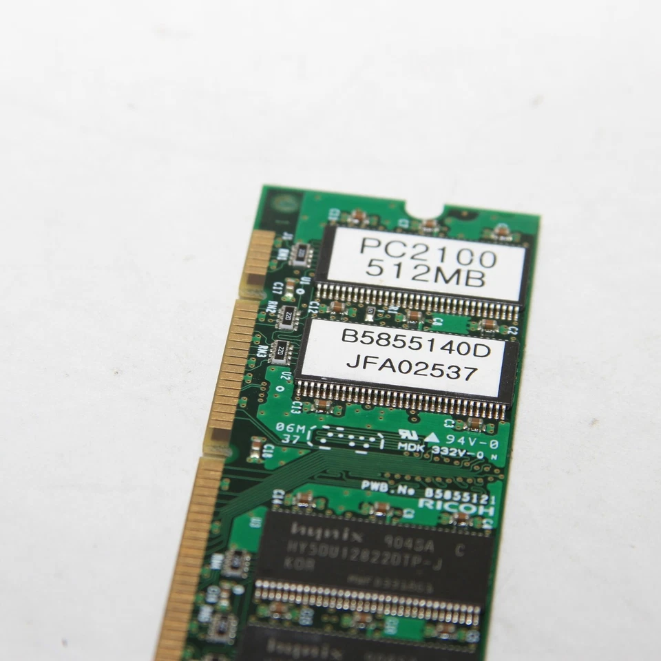 Ricoh B5855140 512MB DDR1 SO-DIMM Memory Module MP201/MP4000/MP5000 Untested - Image 1 of 3