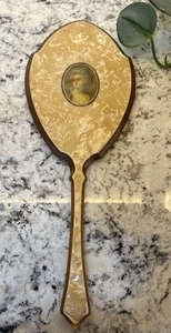 Vintage Art Deco Perlzelluloid & Bakelit? Hand Kosmetikspiegel - Bild 1 von 17