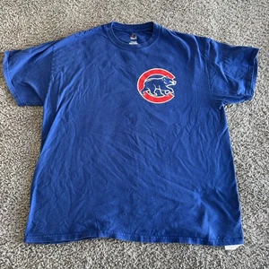 Majestic Kris Bryant MLB Chicago Cubs Blue #17 Jersey T-Shirt Men's XL - Picture 1 of 11