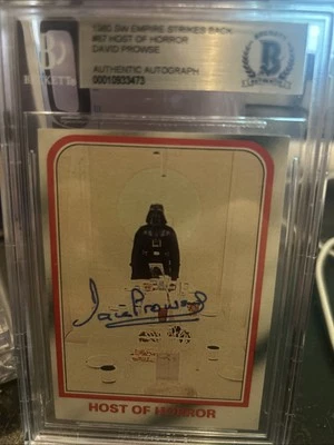 1980 Dave Prowse "Darth Vader" Topps STAR WARS Signed Autographed Vtg Card BAS - Image 1 of 4