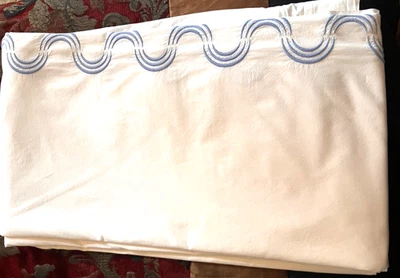 Edredón Queen Original Pratesi Blanco con Bordado Música Azul Foto 1 de 4