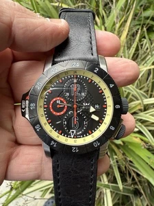 GLYCINE AIRMAN AIRFIGHTER 46mm SWISS AUTOMATIC CHRONOGRAPH SWISS MADE WATCH - Picture 1 of 24