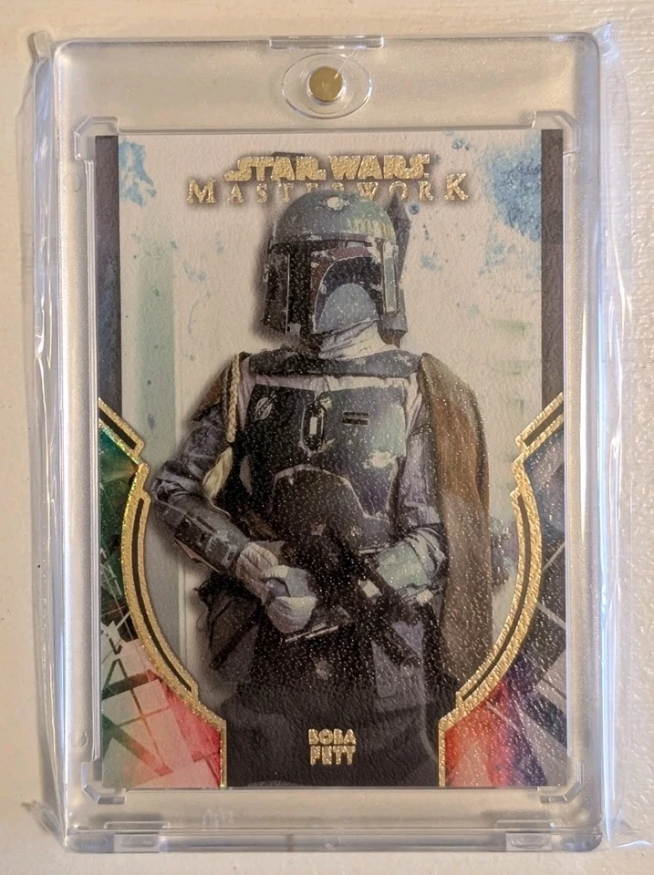 Topps Star Wars Masterwork Boba Fett Canvas /25 SSP Insert 2022 - Image 1 of 3