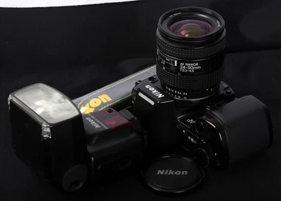 Nikon F-801 35mm Film SLR c/w AF 24-50mm f/3.3-4.5 Lens & SB-25 Speedlight Kit - Image 1 of 4
