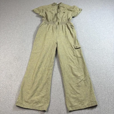 Urban Outfitters Jumpsuit Womens Medium Green Coverall Utility Zip Snap Boho Y2K - Image 1 of 4
