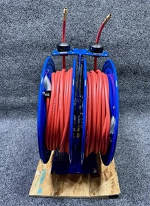 COXREELS C-LP-150-150 Dual Spring Return Air Hose Reel 50 feet 1/4" MNPT - Picture 1 of 9