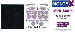 Montex 1/48 VOUGHT F4U-1A CORSAIR CANOPY PAINT MASK Tamiya - Picture 1 of 1