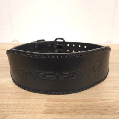 Cinturón de levantamiento de pesas GymReapers 7 mm Power cuero negro dos puntas grande Foto 1 de 4