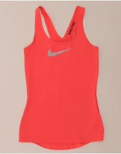 NIKE Womens Dri Fit Graphic Vest Top UK 4 XS Pink Polyester AT07 - Picture 1 of 3