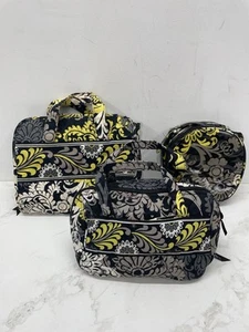 Vera Bradley Baroque Cosmetic Jewelry Organizer Travel Bag 3 Pc Set - Picture 1 of 17
