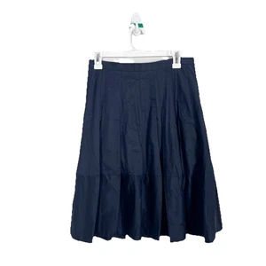 Ann Taylor Faltenrock A-Linie Damen 4 dunkelblau Freizeit Karriere - Bild 1 von 6