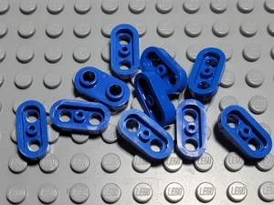 New LEGO Lot of 10 Blue 1x2 Rounded Edge Technic Plates - Picture 1 of 1