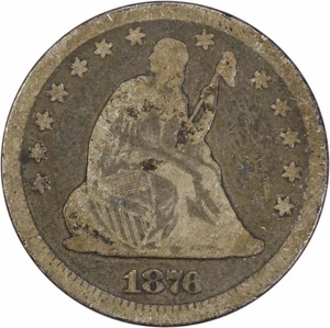 1876-CC Liberty Seated Quarter VG Uncertified #805 - Picture 1 of 2