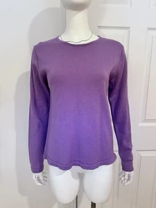 Suéter para mujer Brooks Brothers de lana merino púrpura talla M cuello redondo - Imagen 1 de 16