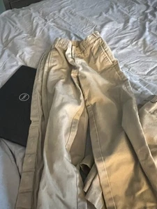 LANDS END Khaki School Uniform Perfect Chino Pants Boys 6 - Picture 1 of 3