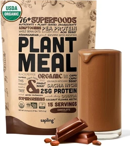 Plant Meal Replacement Shake - Chocolate - 25g of 37.9 Ounce (Pack 1) - Picture 1 of 9
