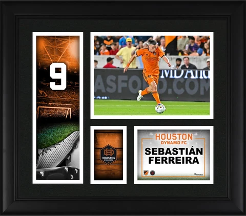 Sebastian Ferreira Houston Dynamo FC Framed 15x17 Player Core Collage Cover