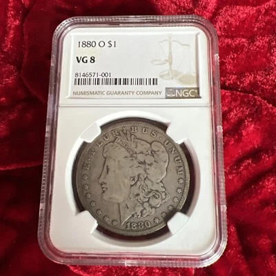 1880 O Morgan Silver Dollar $1 NGC VG 8 - Image 1 of 3