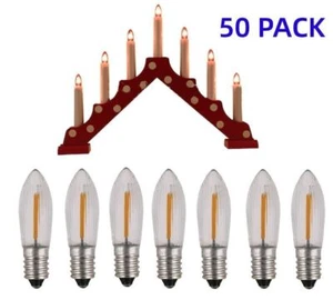 50x E10 COB LED Replacement Lamps Bulbs Top Candle Light Chain 0.2W 10V-55V - Picture 1 of 3