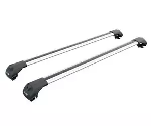 For Kia Sportage 2004-14 Rack Cross Bars Raised Rail Alu Silver - Picture 1 of 3