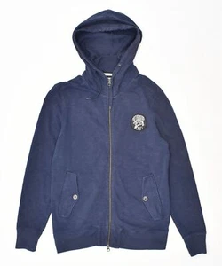 LEVI'S Mens Zip Hoodie Sweater Small Navy Blue Cotton Y110 - Picture 1 of 3