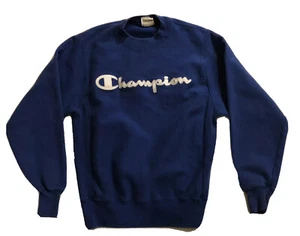 Vintage Herren S Champion Reverse Weave Sweatshirt Pullover Spell blau bestickt - Bild 1 von 10
