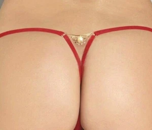 EXOTIC DANCER WEAR STRASS V-Rücken G-STRING TANGA TANGA PANTY SEXY DESSOUS - Bild 1 von 11
