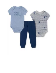 Calvin Klein Baby Boys 3-Pc. Bear Bodysuits & Jogger Pants Set size 12 Months - Picture 1 of 1