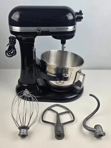 Kitchen Aid Professional HD Negro KG25H3XOB 475W 5 cuartos de galón Ónix Negro “¡BONITO!” - Imagen 1 de 11