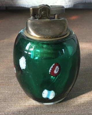 Encendedor de mesa vintage de cristal de Murano sin marca Foto 1 de 4