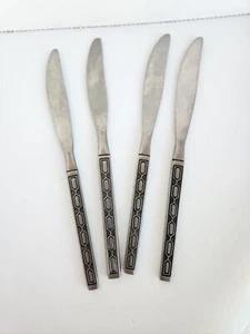 Set 4 Knife Oneida Northland MONTEZUMA  MCM Japan Glossy Stainless Flatware  - Picture 1 of 3