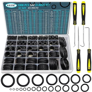 1008 Pcs SAE O Ring Kit,32 Sizes USA Standard Nitrile 70A Rubber Seals Inch O Ri - Picture 1 of 31