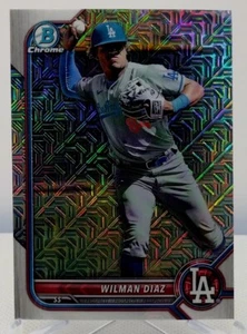 Wilman Diaz 2022 Bowman Chrome Mojo Refractor #BCP-239 Los Angeles Dodgers  - Bild 1 von 2
