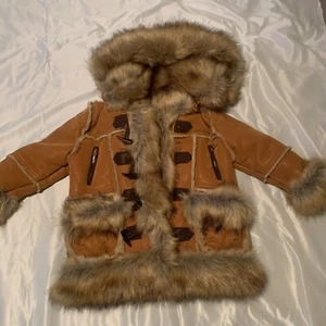 Jordan Craig Black Label Shearling Coat Kids childrens Size 4 - Picture 1 of 7