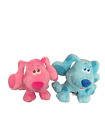 Blue's Clues & You Magenta & Blue Talking Plush Nickelodeon size  7" Play & Lear