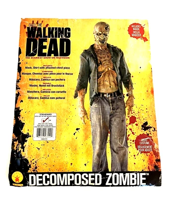 Disfraz de zombi descompuesto Walking Dead rubíes adultos tamaño estándar Foto 1 de 4