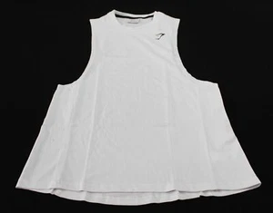 Camiseta sin mangas Gymshark para hombre ajustada React Drop Arm HT3 blanca talla: pequeña nueva con etiquetas - Imagen 1 de 6