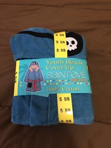 NWT Boy's Hooded Terry Velour Swim Cover-up Beach Robe - Picture 1 of 2
