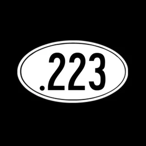 Calcomanía de vinilo .223 AMMO OVAL 2ª Enmienda Molon Labe derechos de armas - Imagen 1 de 2