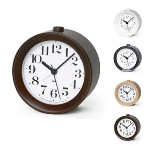 Lemnos RIKI Alarm Clock Brown Table Clock NEW from Japan - Picture 1 of 13