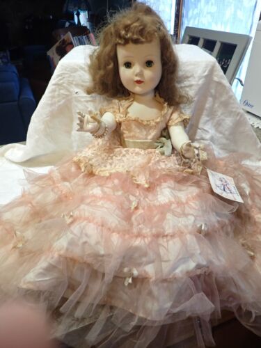 Vintage 23" American Character Sweet Sue Walks Doll, Dress Bracelet tag restore