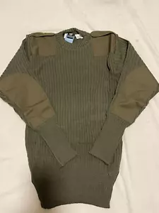 Genuine British Army Vintage 100% New Wool Olive Green Commando Sweater - Picture 1 of 15